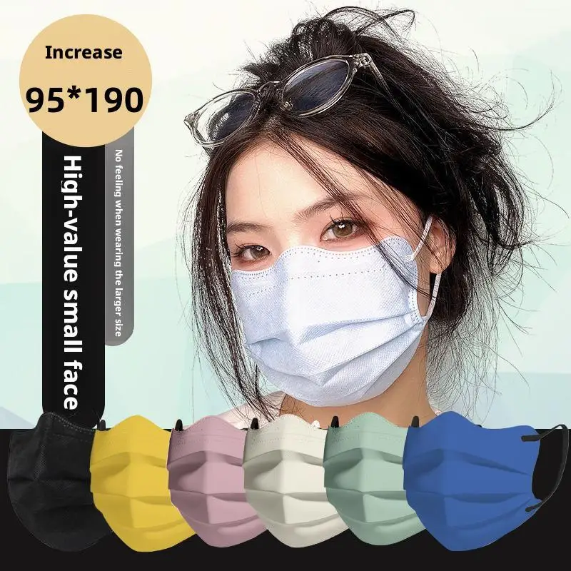 

10Pcs Soft Breathable 3 Layer Disposable Face Mask Morandi Color Palette Individually Wrapped Hygienic 3 Ply Filtration