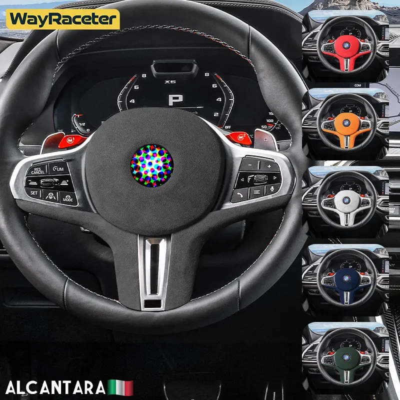 Alcantara Wrap Car Steering Wheel Airbag Interior Trim Cover For BMW X5 M F95 G05 X6 F96 G06 X3 G01 F97 X4 G02 F98 2022 2023