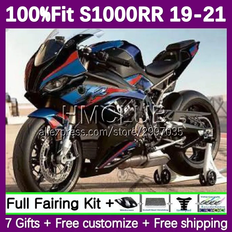 Blue Black Injection Fairing For BMW S 1000RR 1000 RR CC S1000RR 19 20 21 Bodys 73No.0 S1000 RR 2019 2020 2021 OEM Bodywork