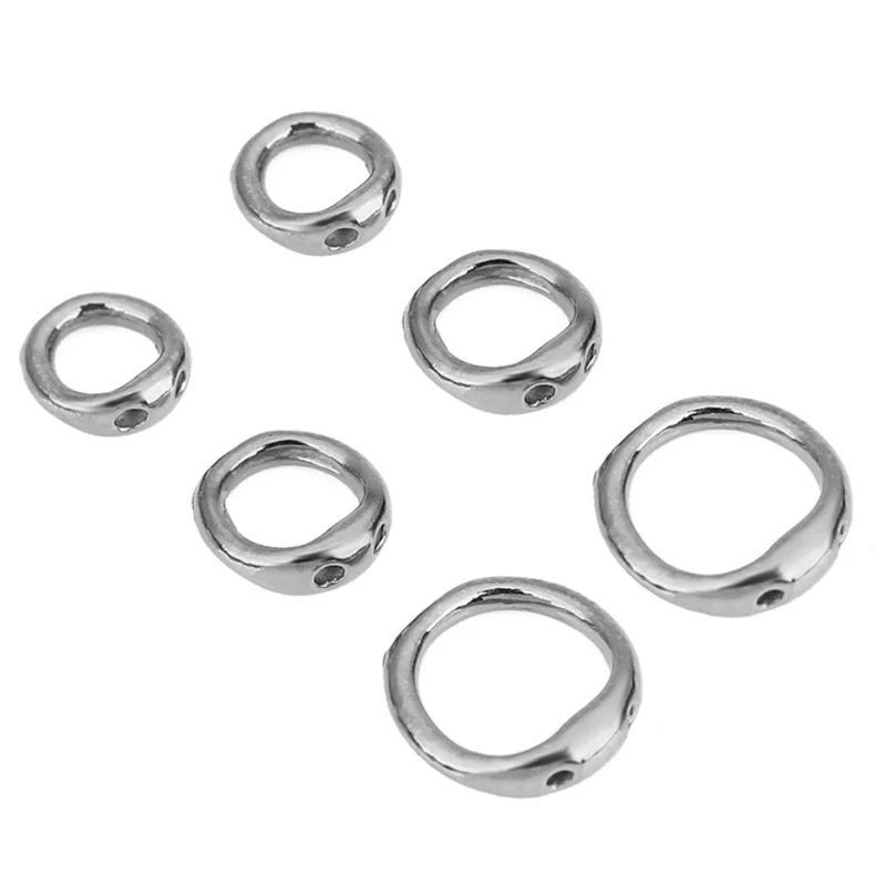 20 قطعة قلادة من الفولاذ المقاوم للصدأ المشابك السنانير خيوط الديكور لوازم أبدا تتلاشى نهاية موصلات لصنع المجوهرات قلادة ذاتية الصنع #5