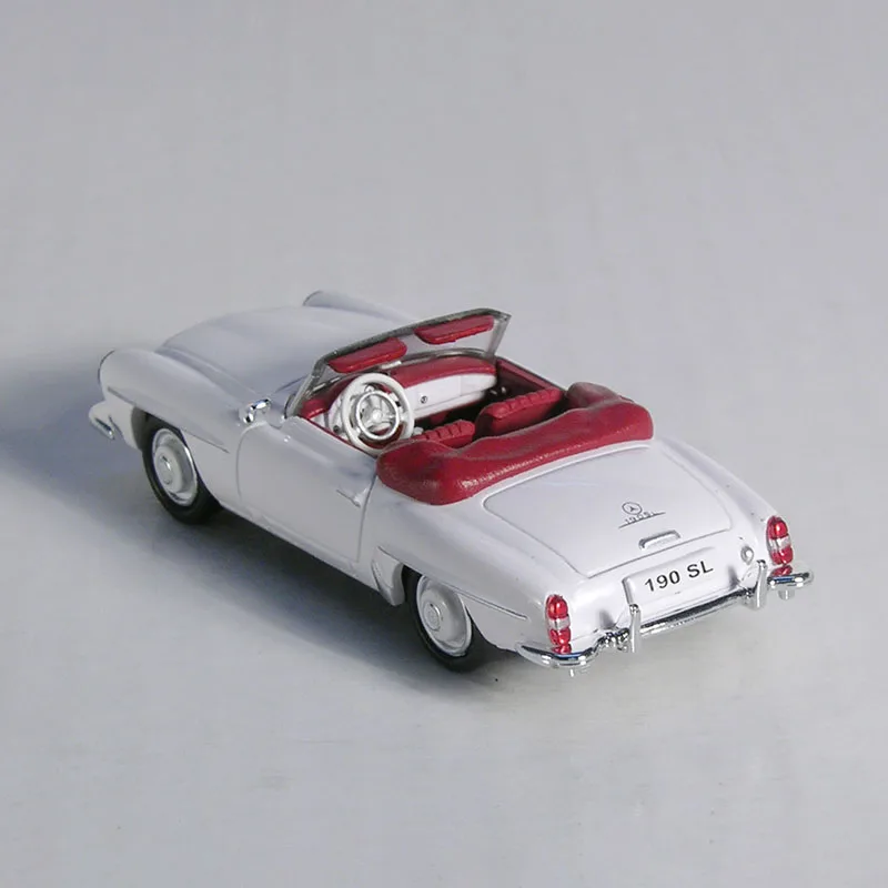 Scale 1/87 Diecast Car Model Toy Scale Classic Benz 190SL Top Down Retro Vintage Injection Car Model Toys Collection Gift