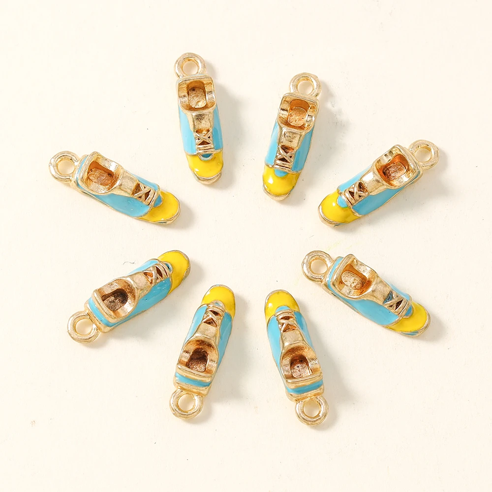 10pcs Enamel 3D Sports Sneaker Shoes Charms Pendants for Jewelry Making Earrings Necklace DIY Bracelet Accessories