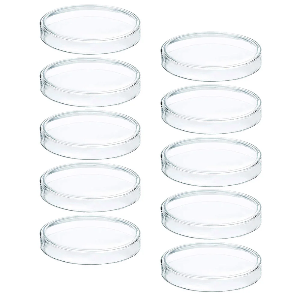 10pcs Petri Dishes Laboratory Analysis Petri Plates Clear Petri Plates Projects Supplies(100mm) petri dishes for equipment