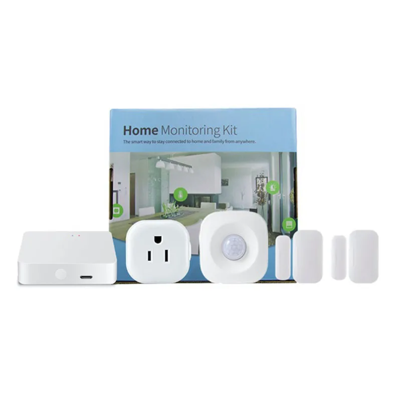 Smart ZigBee 3.0 Tuya Home Security System Kit with Plug Door Sensor PIR