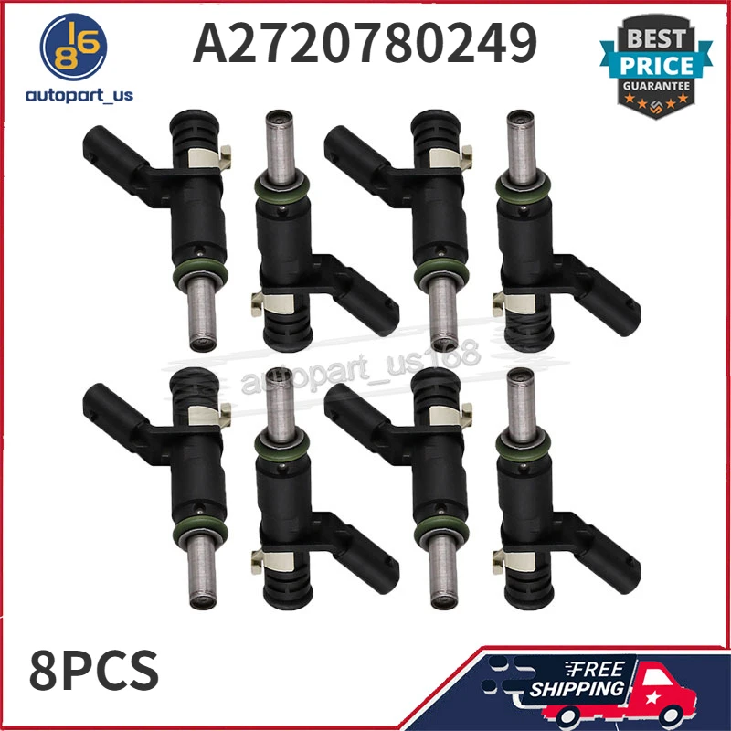 

8Pcs Fuel Injectors A2720780249 A 272 078 02 49 For Mercedes-Benz R350 E350 S400 GLK350 SLK280 SLK300