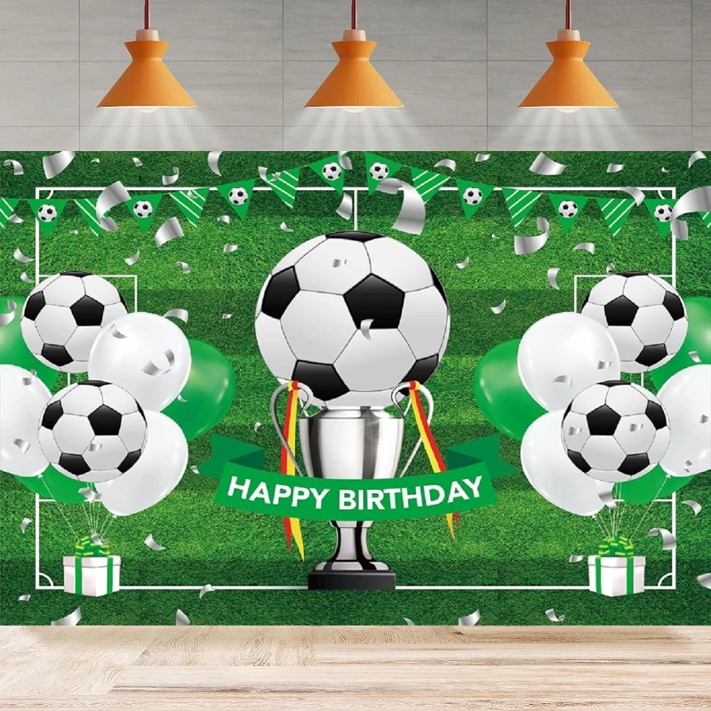 Photography Backdrop Soccer Football Background Soccer Birthday Birthday Home Party Backdrop Wall Banner Decor Poster