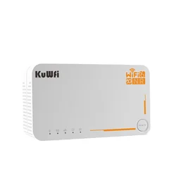 KuWFi C160 desbloqueado portátil 5G CPE Router Ax3600 4000mAh Bateria WiFi 6 Pocket Router com suporte para uso móvel de frequência 2.4G/5G