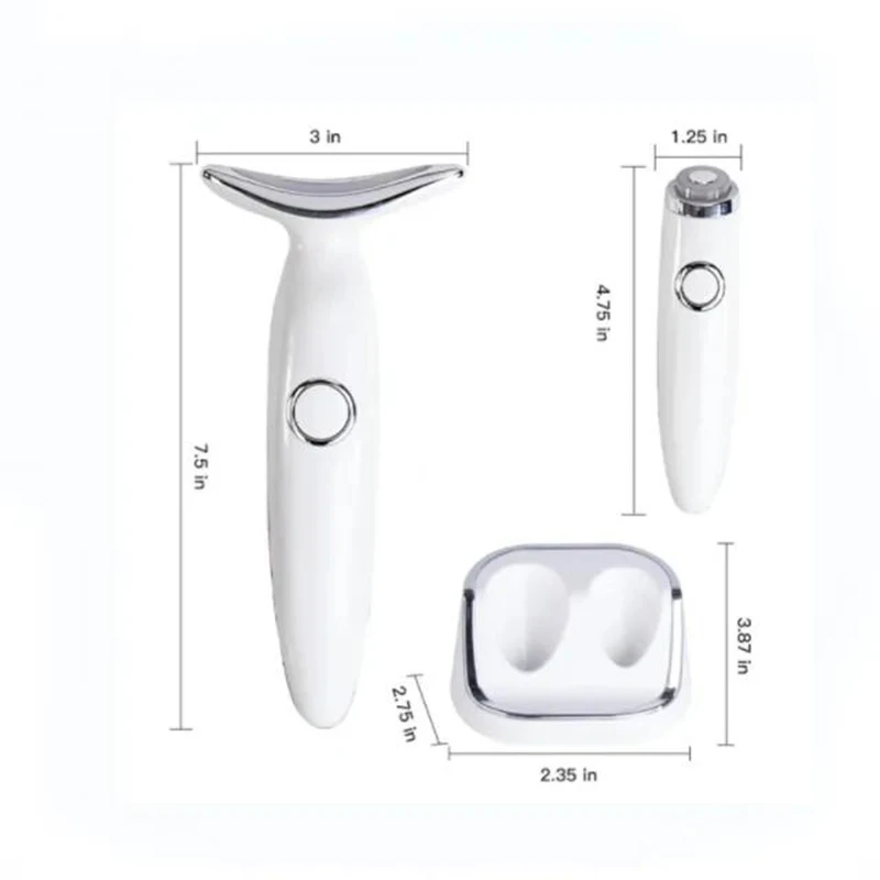 Eye care neck care household two in one beauty tool device RF face facail lifting vibration massage anti-age