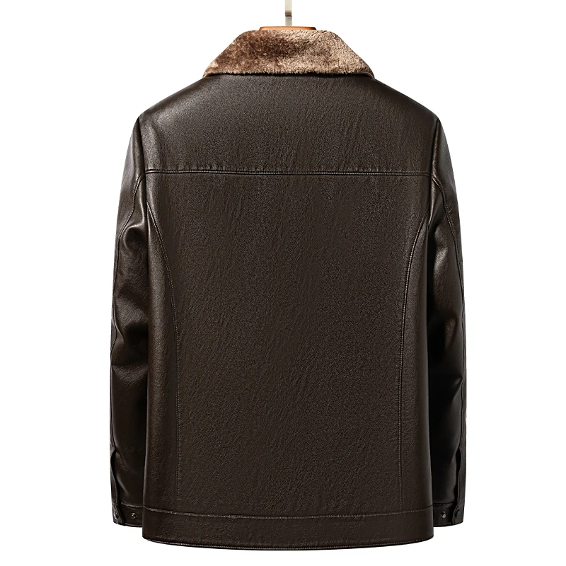 YN-2367 Autumn And Winter Fur Integrated Men's Natural Leather Jacket, Fashionable Slim Fit Top, High-end Men's Warm Artifact