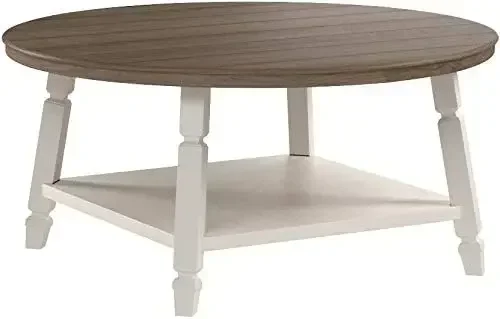 Design exclusivo da Ashley Bolanbrook Farmhouse Conjunto de mesa de 3 peças, inclui 1 mesa de centro e 2 mesas finais com prateleira inferior, um