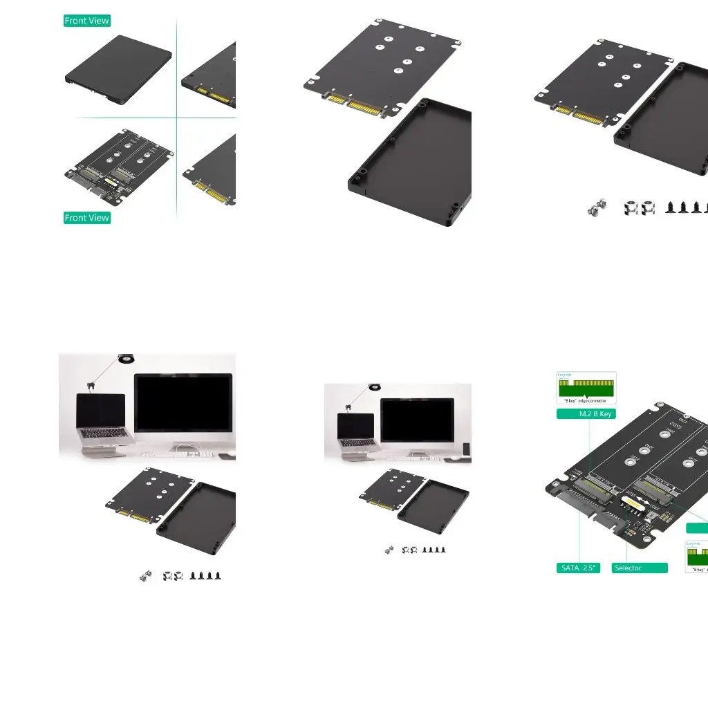 

Ключ M.2 B к 2,5 -дюймовой плате SATAS Converters Оптимизирован для защиты целостности данных A4WF