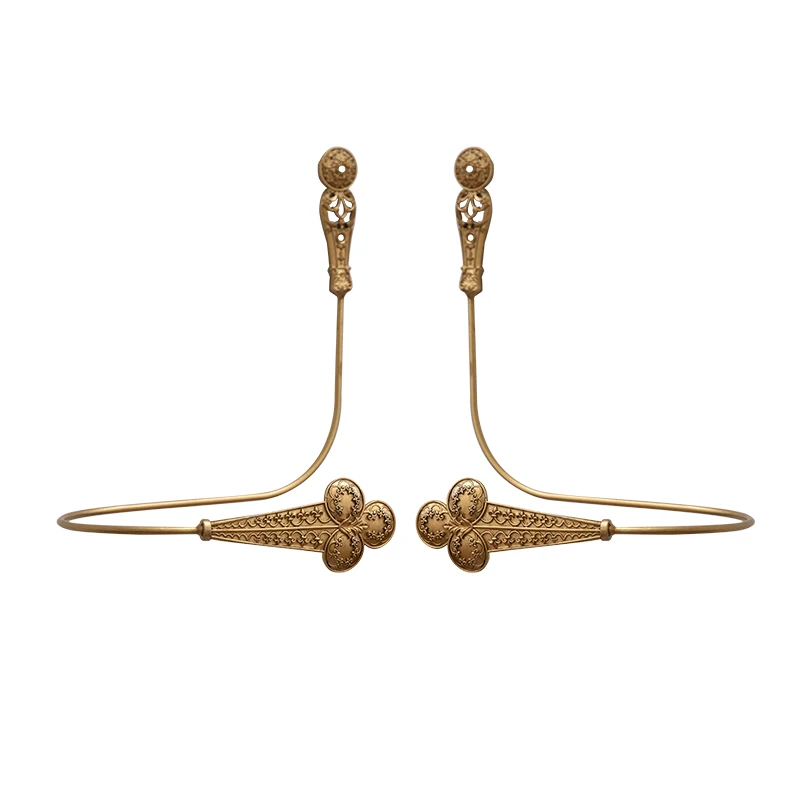 Retro curtain hooks, golden medieval creativity, light luxury living room, bedroom, sample room, wall decoration hooks