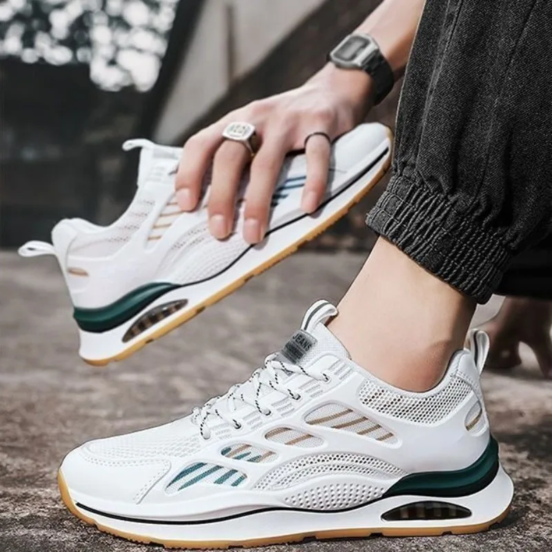 Spring High Quality Mesh Breathable Casual Lac-up Man Shoes Fashion Men's Sneakers Lightweight Walking Shoes Zapatillas Hombre