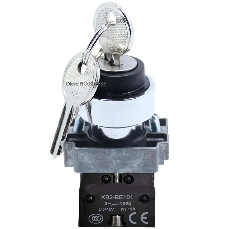 Selector Latching Switch Key Switch Button XB2-BG21C With Key 2 Block self-locking Button Switch