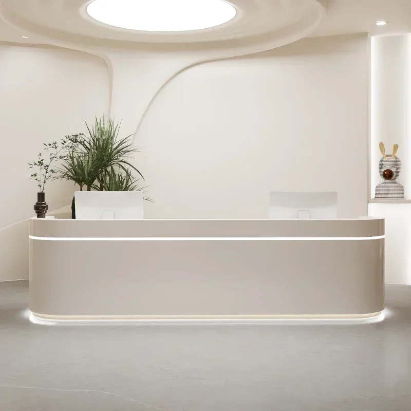 

Beauty bar checkout page counter company front desk reception desk skin management training institution