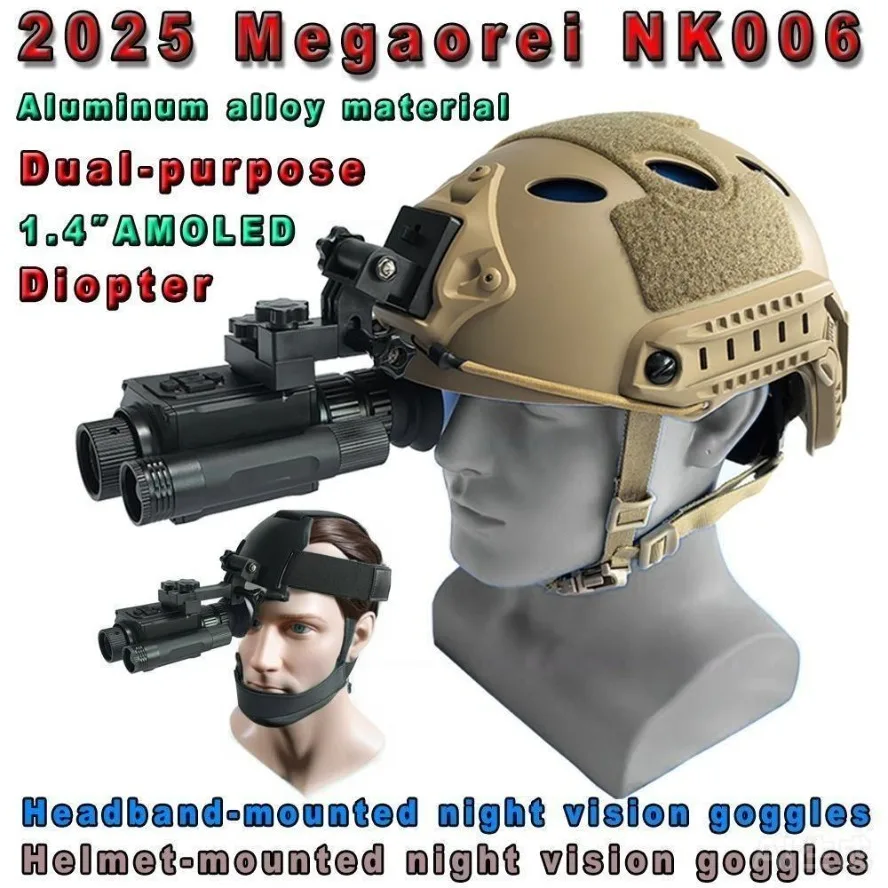 

2025 Megaorei Nk006 850nm/940nm Night Vision Scope 1920*1080 Video Resolution 400M IR Distance Video Record Cameras Monocular
