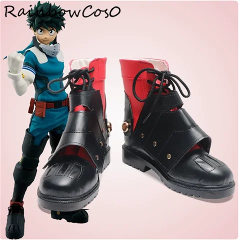 Midoriya Izuku Cosplay Shoes Boots Game Anime Party Halloween RainbowCos0 W4346