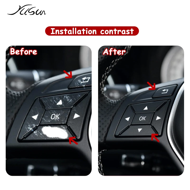 Multi-function Car Steering Wheel Control Buttons Key Switch Cover for Mercedes Benz W204 W176 W212 W246 W156A B C E GLK GLA CLA