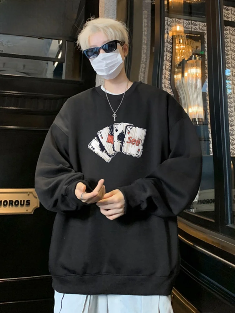 wassup-happy-american-retro-poker-print-round-neck-sweatshirt-men's-spring-autumn-trendy-lazy-style-top-casual-loose-fit