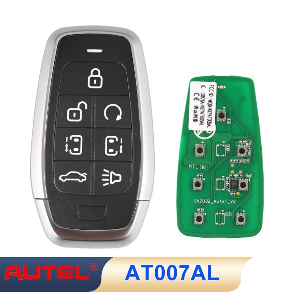 

5 Pcs/lot Atuel IKEY AT007AL Universal Smart Key 7 Buttons Autel Remote For MaxiIM KM100