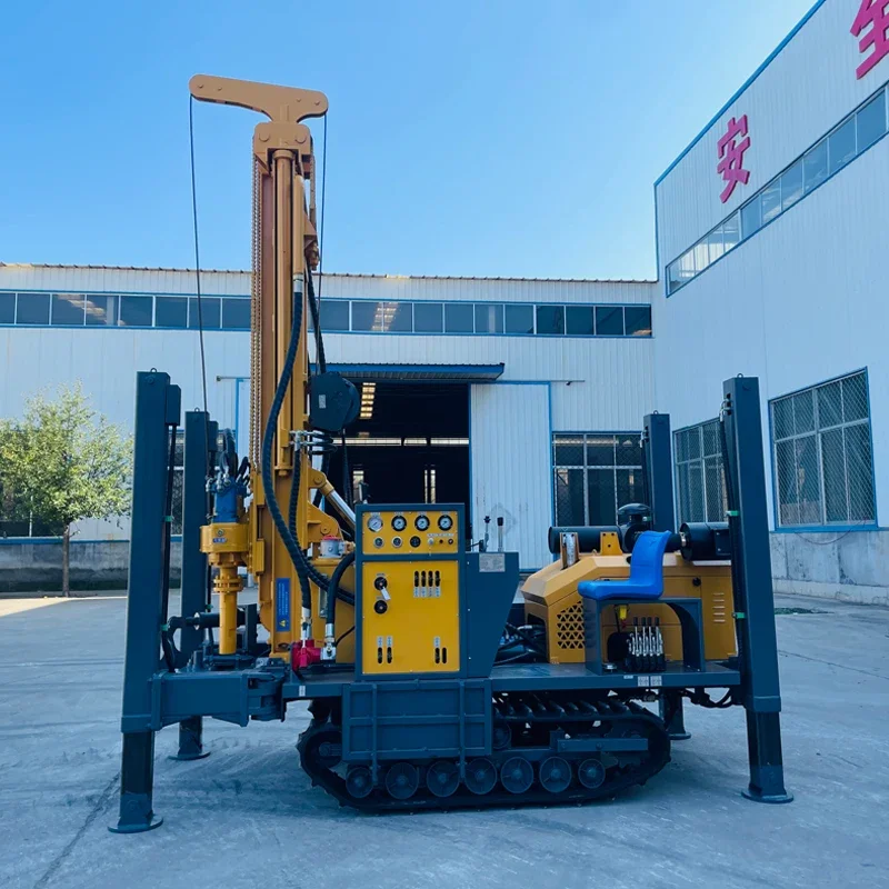 Cheap Philippines Factory Crawler Mounted Hydraulic Water Well Drilling Rig Machine For Water Wells 200m