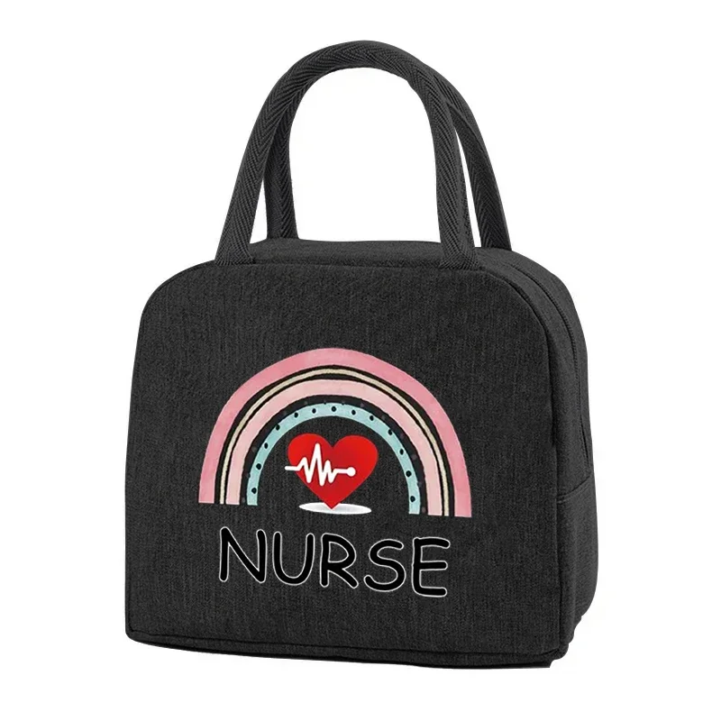 Nurse Lunch Bag Thermal Lunch Cooler Bag Women Nurse Work Tote Organizer Food Insulated Meal Bags Cooler Picnic Box Handbags