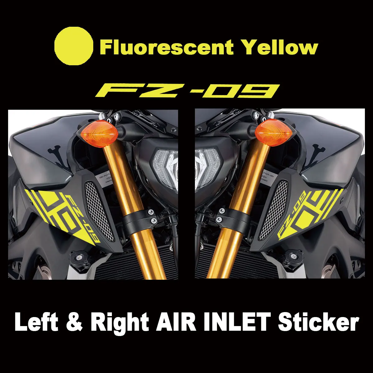 Reflective Motorcycle Stickers Air Inlet Decals Logo Accessories For Mt09 Sp Mt 09 Fz09 Fz-09 Mt-09 MT09 2020 2021 2019