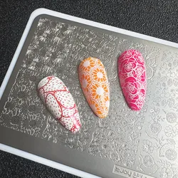 XMQ NAIL ART STAMPING ROSE TEMPLATES IMAGE PLATE