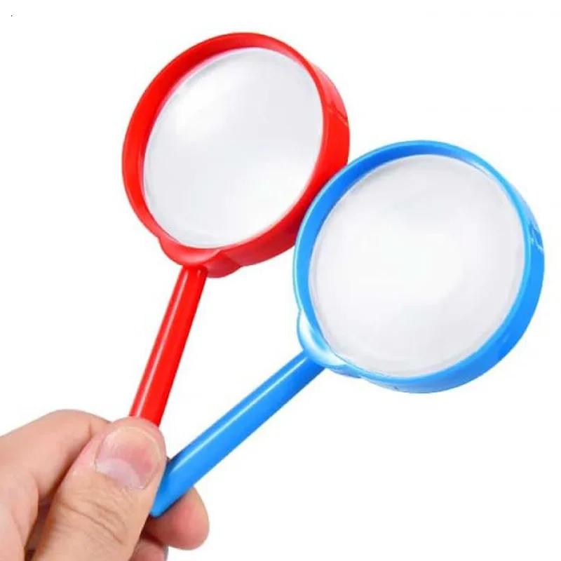 3PCS Cartoon Cute Hand Lens Magnifier Magnifying Glasses Kids School Class Reading Outdoor Observation Exploration Science Toys view 2