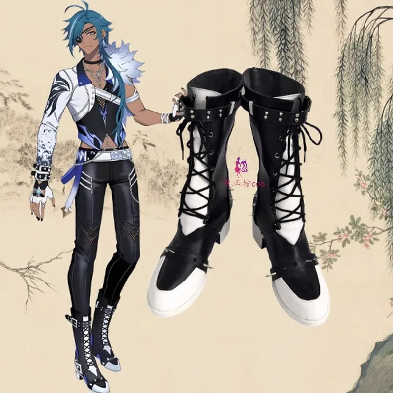 

Genshin Impact Kaeya Cosplay Costume Shoes Handmade Faux Leather Boots