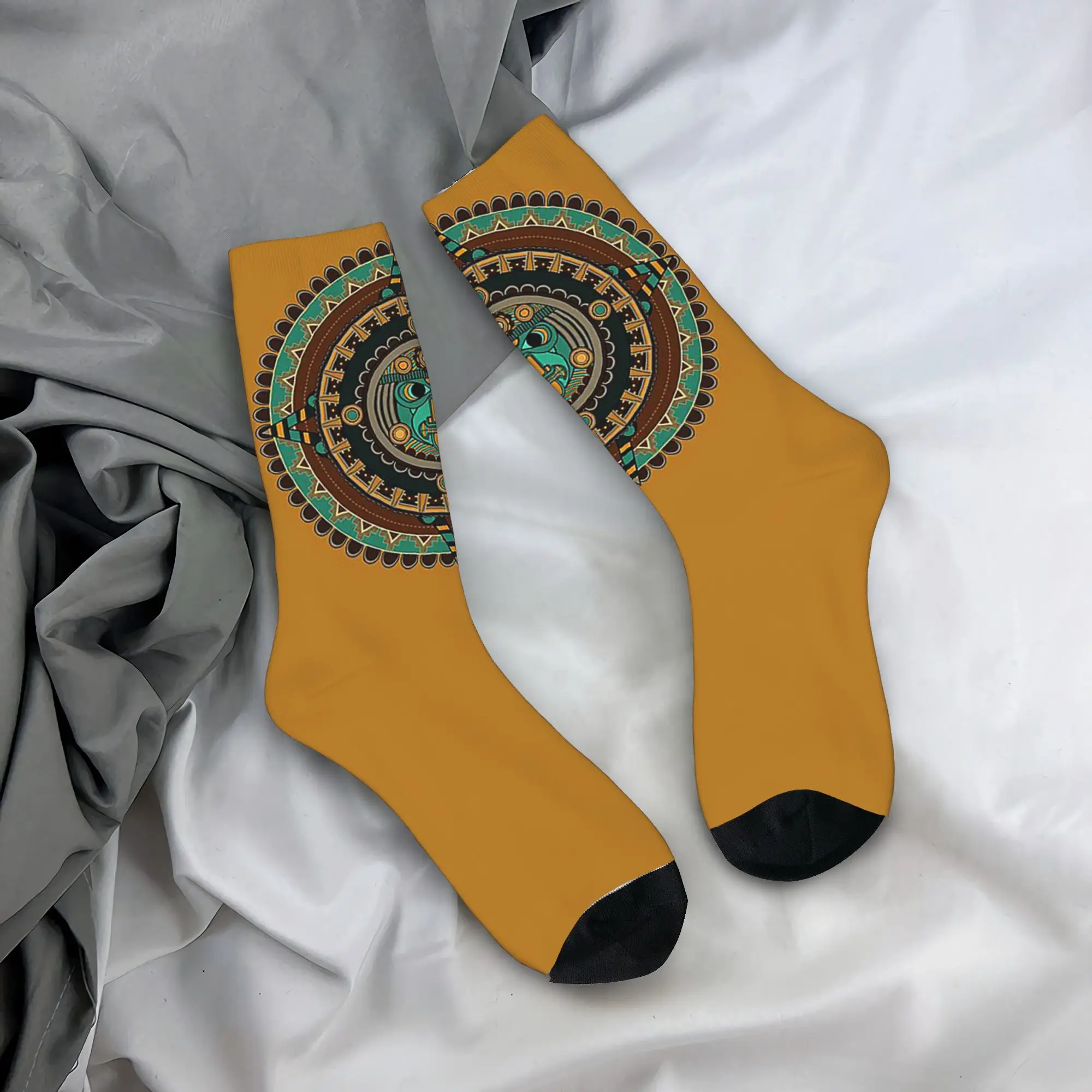 

All Seasons Aztec Calendar Socks Harajuku Super Soft Stockings Crew Socks for Men Women Christmas Gifts