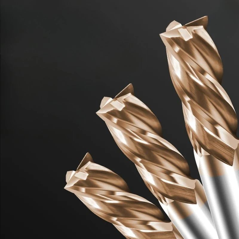 AGT 60° Carbide End Mill, 4 Flute Extended Length, Tungsten Steel Flat Milling Cutter for Steel,Tool