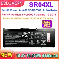 DODOMORN-batería SR04XL para ordenador portátil HP Omen 15-ce000 15-DC0000 Pavilion 15-cb000 Pavilion Gaming 15 2018 4550mAh/70.07WH Notebook