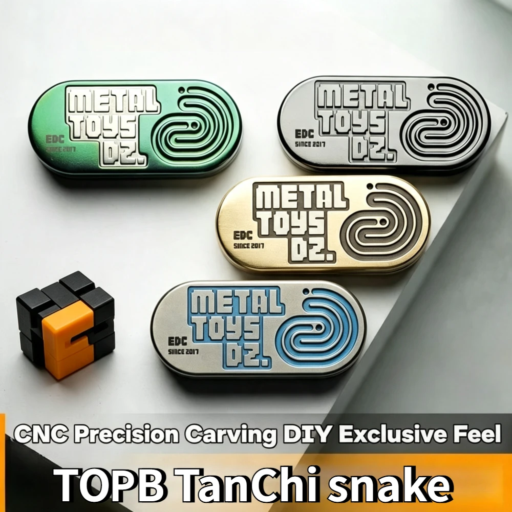 Dz.TOP B TanChi Snake-shaped Magnetic Mechanical Metal Buckyball Direct Push Fingertip Card Push Stress Toy
