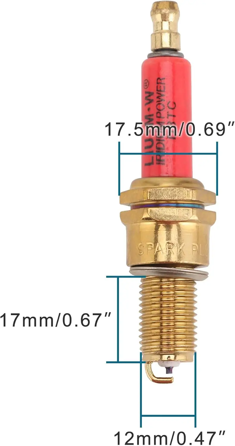 Spark Plug D8TC Red For Moped Scooters Buggy Go Karts 150cc 200cc 250cc Dirt Pit Bike ATV Quad Pack of 4