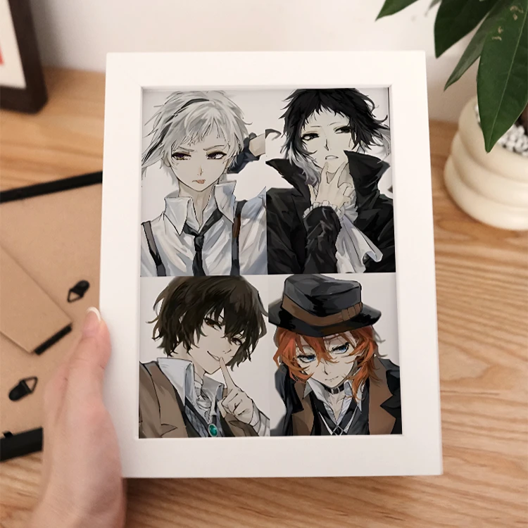 

Anime Bungo Stray Dogs Nakahara Chuya Ryunosuke Akutagawa Nakajima Atsushi Dazai Osamu Cosplay Halloween Xmas Gift Photo Frame