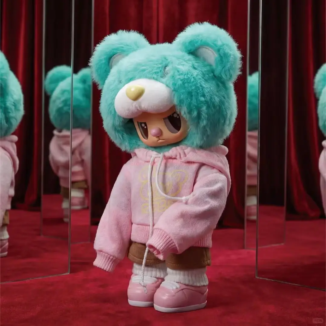 

Плюшевая кукла Chao Sweet Rebel Bear Street Series в виниловом корпусе, с подвижными суставами, виниловая плюшевая кукла-брелок, популярный подарок на Хэллоуин