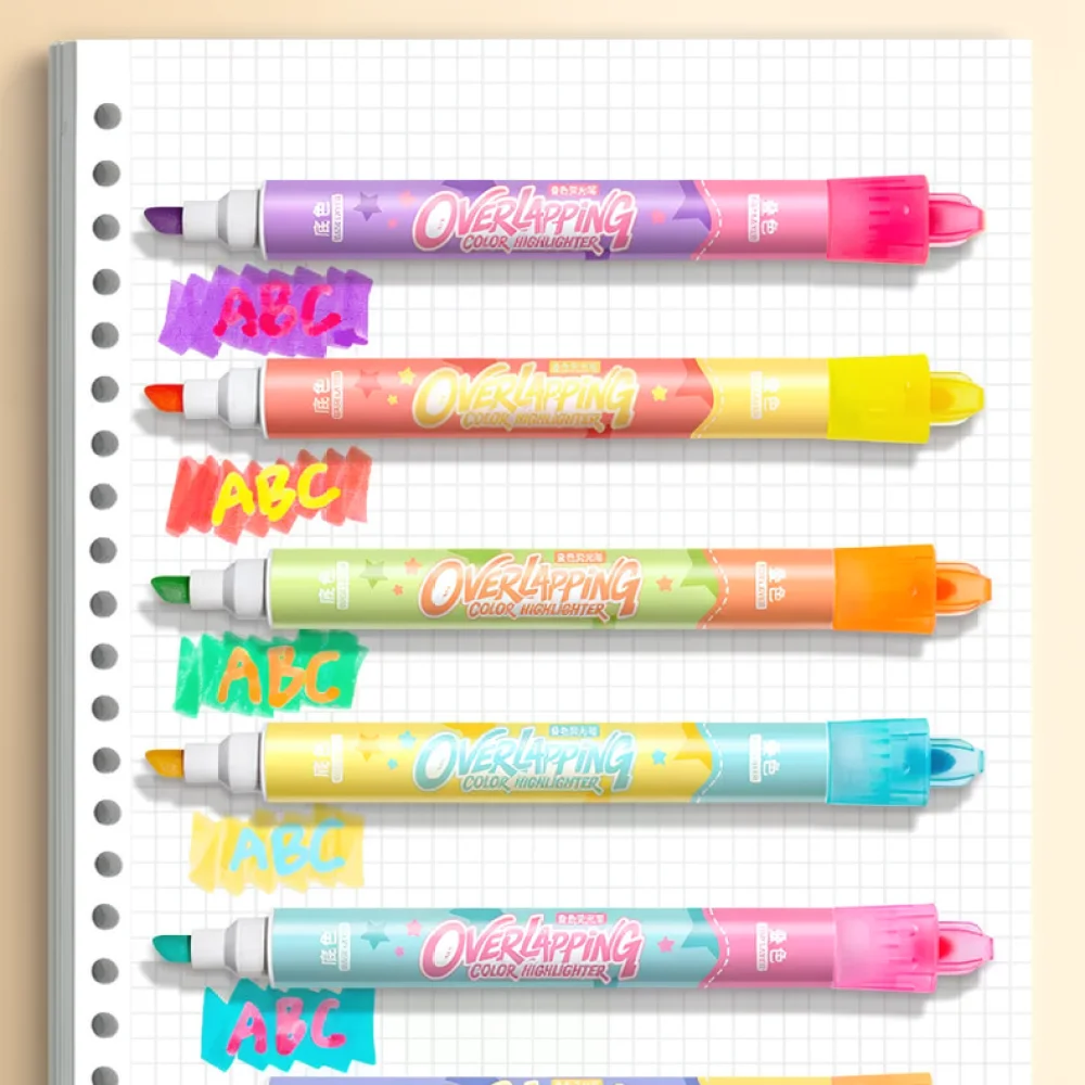 Мягкие цветные стираемые марке – обзор и цена Pastel Highlighter Set Double Ended
