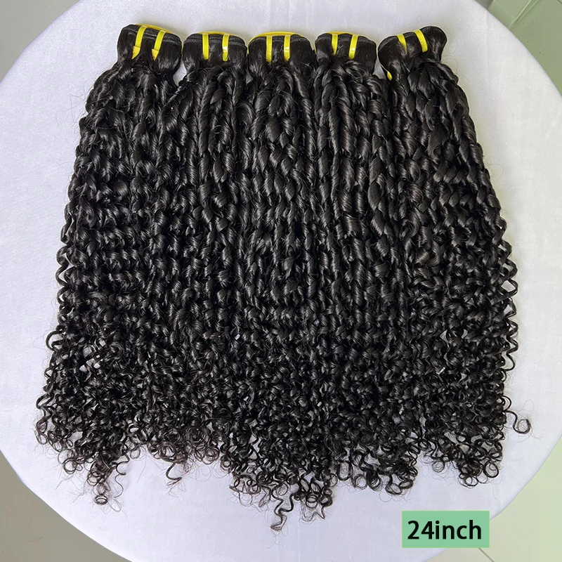 عابث شعر بشري مجعد حزم نطاط الأفرو غريب مجعد الشعر الفيتنامية الخام شعر بشري لعذراء نسج حزمة البورمية مجعد كامل #1