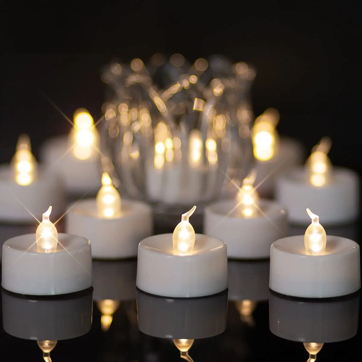CANDLE IDEA Luci LED Zucca Halloween - 4 Pezzi Con Telecomando E Timer