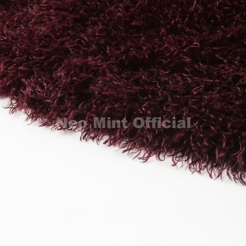 Neo Mint Winter 2025 Trend Burgundy Obsession Long Faux Mongolia Sheep Fur Jacket Coat Women Chic Lapel Collar Fluffy Overcoat