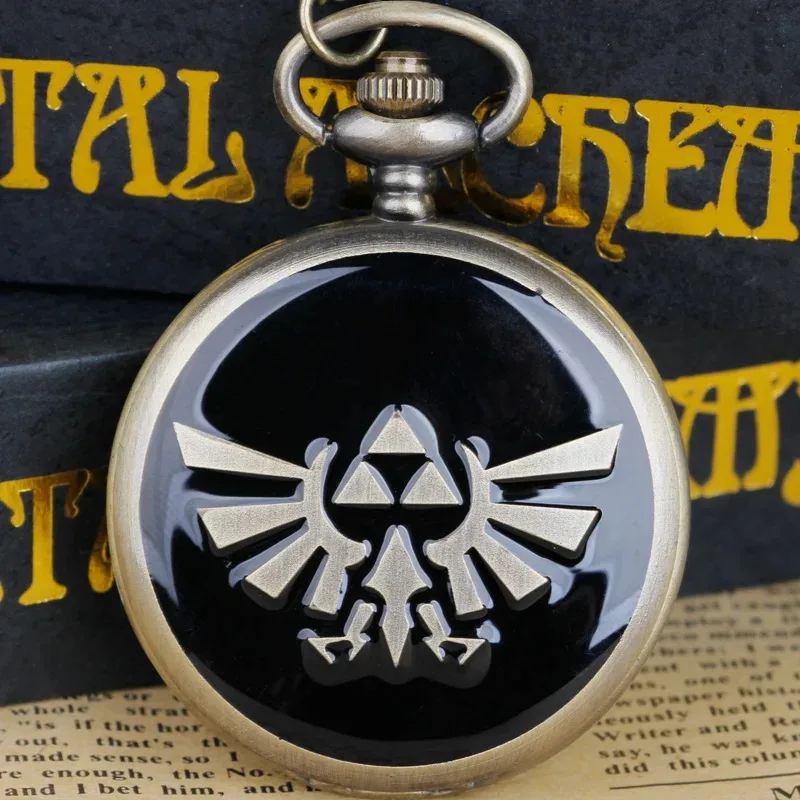 جديد برونزية ساعات الجيب الكوارتز التناظرية قلادة قلادة سلسلة ساعات الجيب رجل إمرأة الهدايا لعبة موضوع