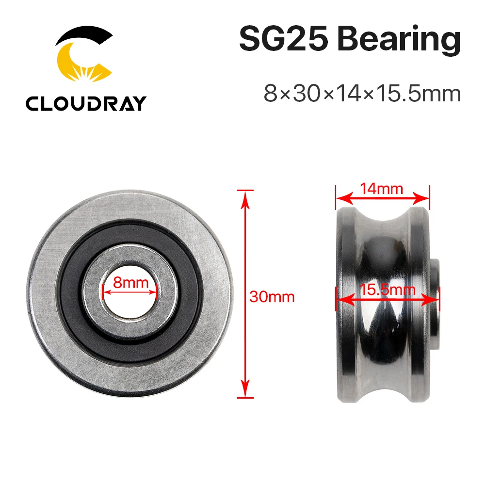 Cloudray 5 sztuk łożyska SG10 SG15 SG20 SG25 łożyska kulkowe dla CO2 maszyna do laserowego cięcia i grawerowania