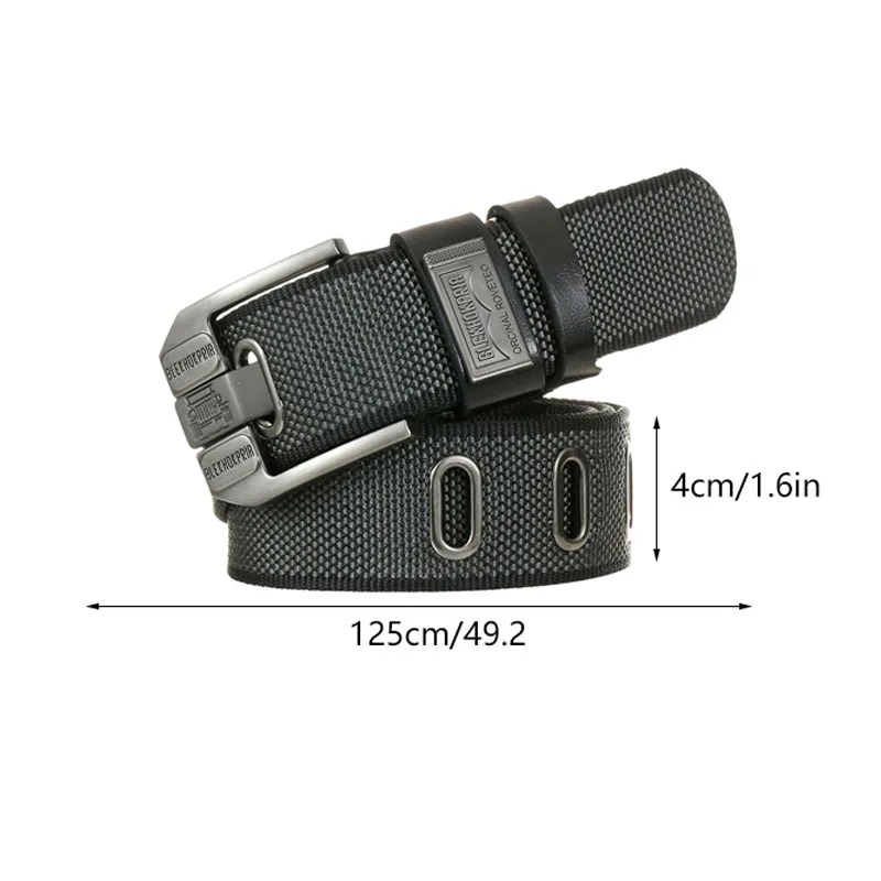 Men's High Quality Pin Buckle Youth Overalls Outdoor Canvas Waistband Waist Straps Belt for Jeans Casual Retro Decorative Belt image 6