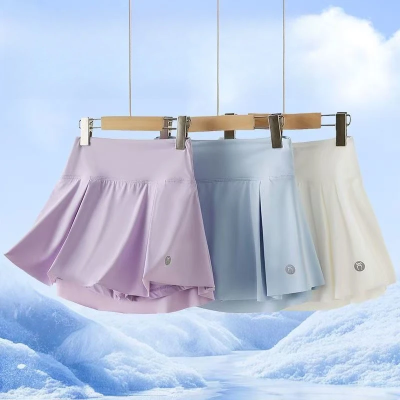 Kids Girls Pleated Skirt Shorts 2026 New Fashion Children Sporty Skirt Summer Quick Drying Clothing Teenage Girls Tennis Skirts