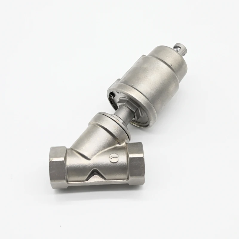 JTAIV-aço inoxidável cabeça pneumática Threaded Angle Seat Valve, tipo original, DN15-DN50, atacado, novo