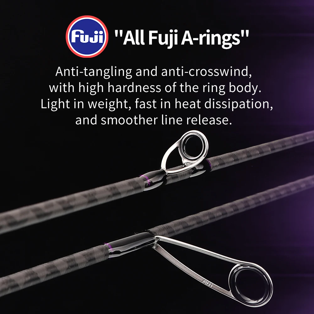 FISHINGFANS-قضيب صيد خفيف ، دليل FUJI ALCONITE UL ، رأس صلب لسمك السلمون المرقط ، كرابي ، سمكة صغيرة ، اسئلة ، مقعد بكرة #3