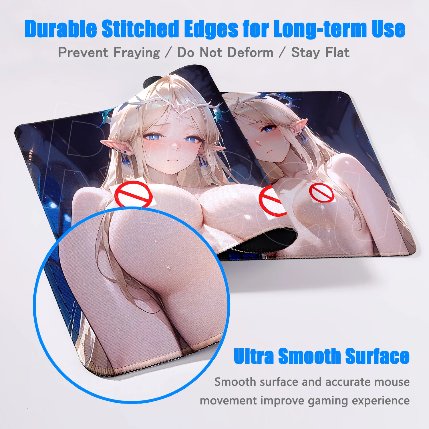 جديد الرياضة الإلكترونية Wuthering موجات مثير أنيمي ماوس الوسادة هنتاي ماوس الوسادة كبيرة الثدي الكمبيوتر لعب كبيرة البساط لطيف فتاة الفتيات XXL حصيرة مكتبية