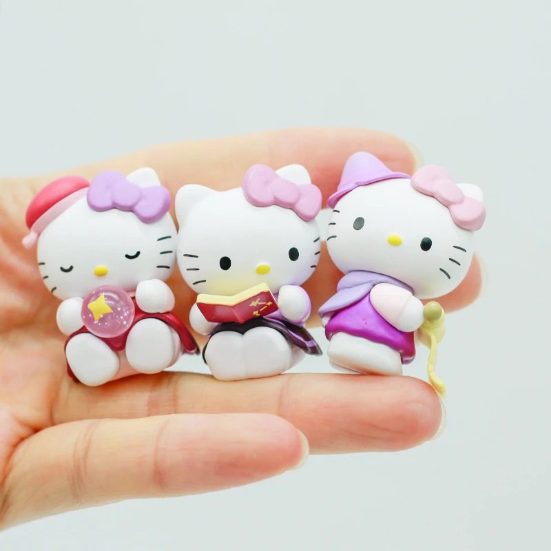 

Фигурки персонажей Sanrio Hello Kitty: милые мини-модели, серия «Астрология», игрушки-сюрпризы в закрытых коробках, настольные украшения, подарки для детей