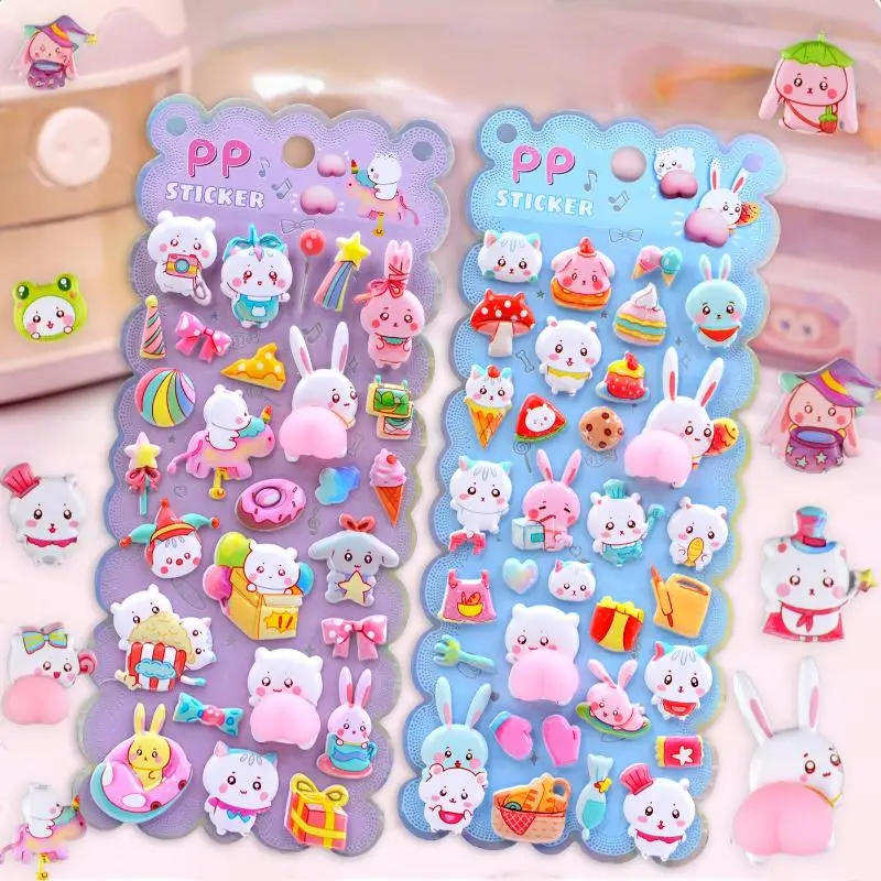 

Latest Version 1Pcs Cartoon Animals Soft Puffy Butt 3D Stickers DIY Scrapbooking Journal Phone Case Decoration Sticker School